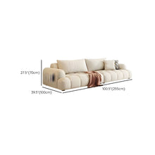 Black Pine Wood Modern Sofa In Off-White Anti Cat Scratch Fabric Upholstery 71L X 39W 28H+28L 28W