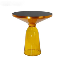Alinda Classic modern glass Bell Side Table 3489