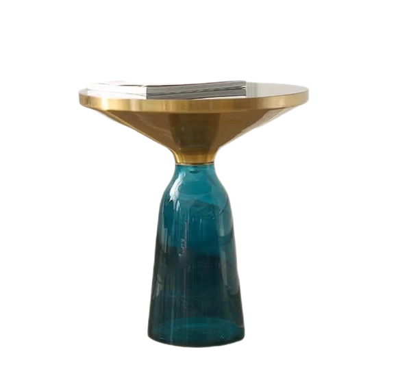Alinda Classic modern glass Bell Side Table 3489