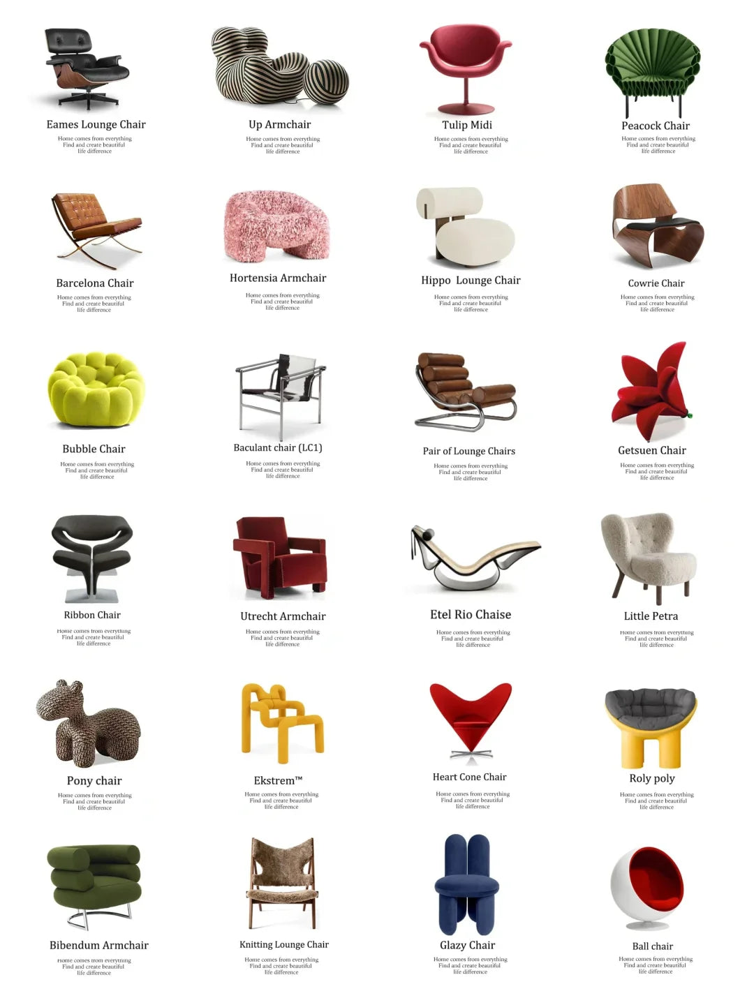 The inventory of our 2024 world-famous chairs