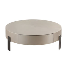 Modern Wood Round Coffee Table With Stainless Steel Legs And Plenty Of Storage Brown / 35L X 35W 12H