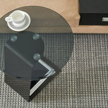 Modern Gray Glass C Table With Sleek Black Base And Tempered Top 19.7L X 19.7W 19.7H / Steel End &