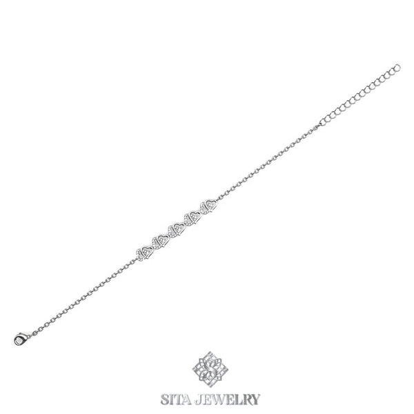 SITA Jewelry: Premium 925 Silver 18K White Gold Plated High Quality Bracelet