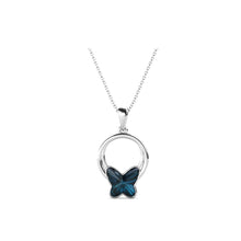 SITA JEWELRY Small Butterfly Cerulean Blue Pendant Necklace