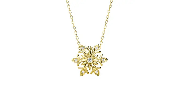 SITA JEWELRY Crystal Christmas Gift Snowflake Jewelry Pendant Necklace