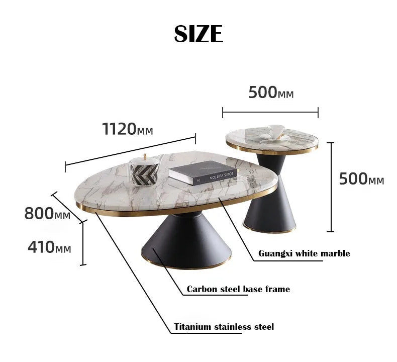 modern design living room furniture luxury coffee tables nordic wrought iron marble coffee table