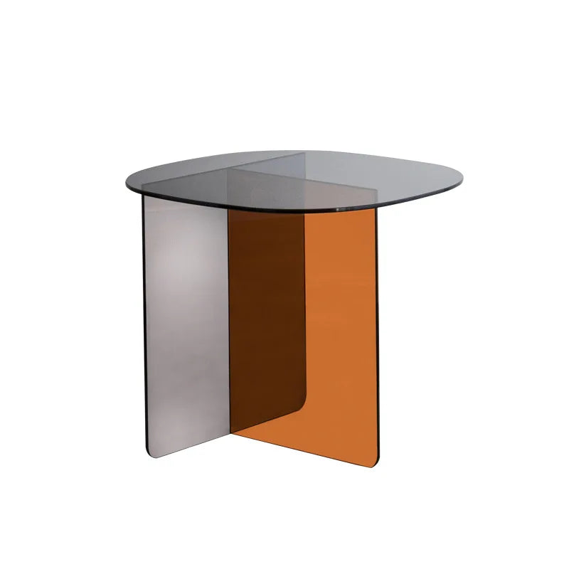 Modern Contemporary Living Room Acrylic Oval Coffee Table Design Tea Table Set