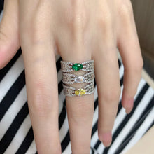 SITA Jewelry: S925 Sterling Silver Emerald Ring