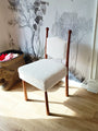 Alinda Cream Style Cosmetic Chair  Wood Backrest Dressing