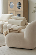 Geometric Wabi-Sabi Sheep Skin Fabric Modern Living Room Furniture Casual Leisure Sofa Chair Beige