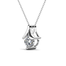 SITA Jewelry: Premium Austrian Crystal V-Charm Pendant Necklace  925 Sterling