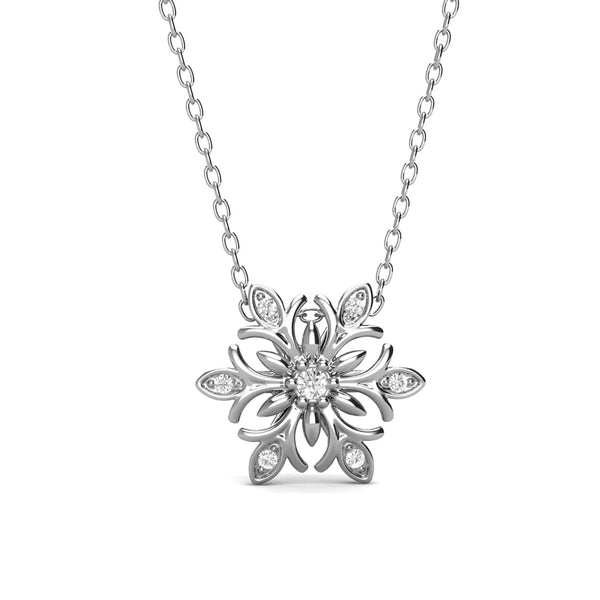 SITA JEWELRY Crystal Christmas Gift Snowflake Jewelry Pendant Necklace