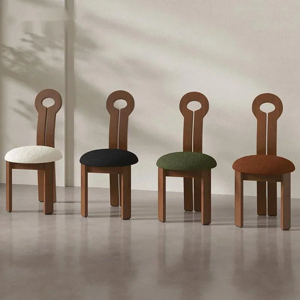 Dining Chair Creative Design Walnut Color