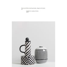 Alinda Bauhaus Style Black and White Combination Ornaments
