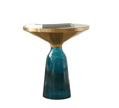 Alinda Classic modern glass Bell Side Table 3489 - ALINDA DECOR