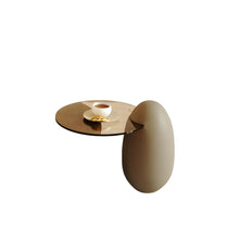 Alinda Coffee Table with Wood Drum Base - ALINDA DECOR