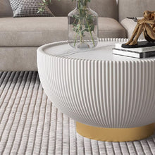 Alinda Elegant White Stone Coffee Table - ALINDA DECOR