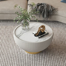 Alinda Elegant White Stone Coffee Table - ALINDA DECOR