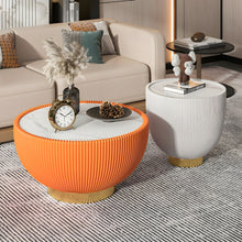 Alinda Elegant White Stone Coffee Table - ALINDA DECOR