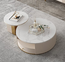 Alinda Italian light luxury rock plate tea table - ALINDA DECOR