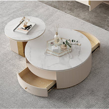 Alinda Italian light luxury rock plate tea table - ALINDA DECOR