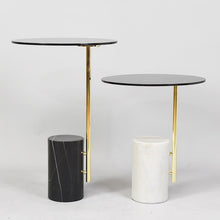 Alinda Modern luxury design round carrara marble base stainless steel - ALINDA DECOR