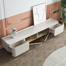 Alinda Nordic style round stone plate coffee table - ALINDA DECOR