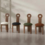 Dining Chair Creative Design Walnut Color - ALINDA DECOR