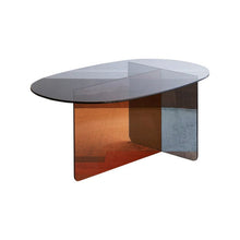 Modern Contemporary Living Room Acrylic Oval Coffee Table Design Tea Table Set - ALINDA DECOR