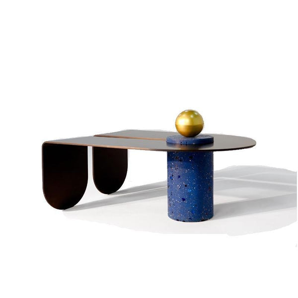 Modern simple creative black tea table small apartment living room - ALINDA DECOR